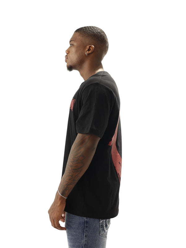 True Religion Relaxed T-Shirt Overt Painted Jet Black