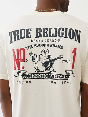 True Religion T-Shirt Ss Number One Srs Winter White