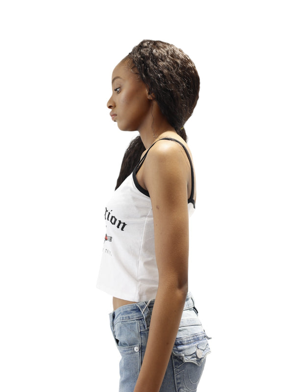 True Religion Notch Cami T-Shirt White-Black