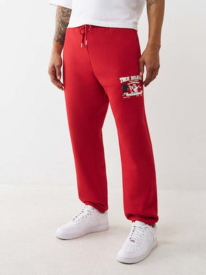 TRUE RELIGION JOGGER NUMBER ONE SRS RED