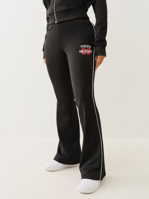 True Religion Sporty Bootcut Track Pant Jet Black-True Religion