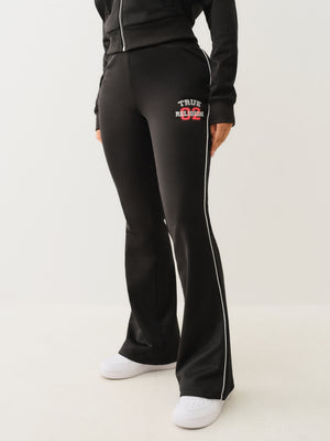 True Religion Sporty Bootcut Track Pant Jet Black-True Religion