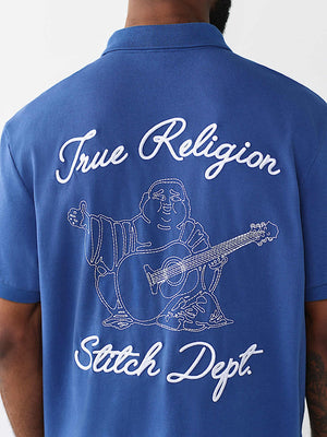 TRUE RELIGION GOLFER EMBRO STITCH VINTAGE NAVY