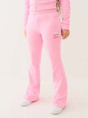 True Religion Sporty Bootcut Track Pant Prism Pink-True Religion