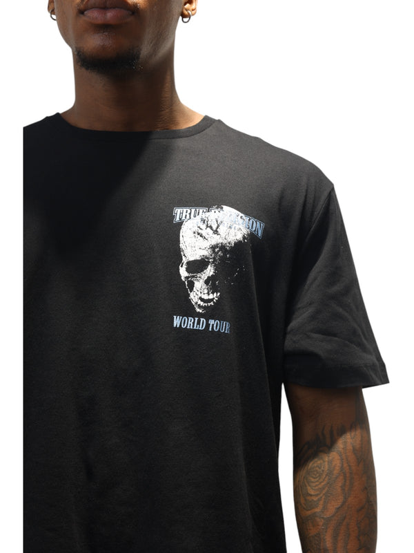 True Religion Relaxed Skull T-Shirt Jet Black