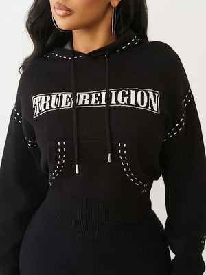 TRUE RELIGION HOODIE JET BLACK