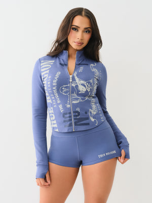 True Religion Og Srs Tight Zip Through Grey Blue-True Religion