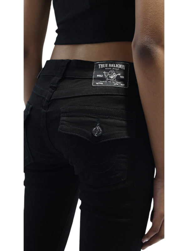 True Religion Joey Jeans Ladies Low Rise Flare Body Rinse Black