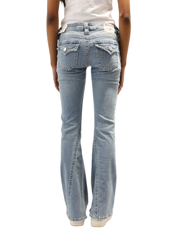 True Religion Becca Jeans Mid Rise Bootcut Flap Spot