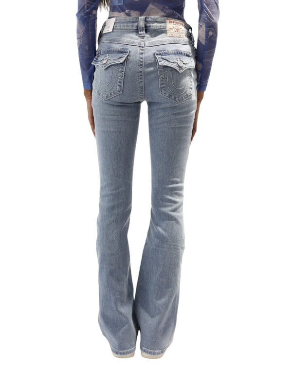 True Religion Joey Jeans Low Rise Flare Peak Spot