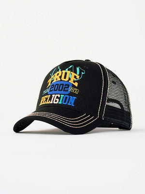TRUE RELIGION CAP HS WORLD TOUR TRUCKER JET BLACK