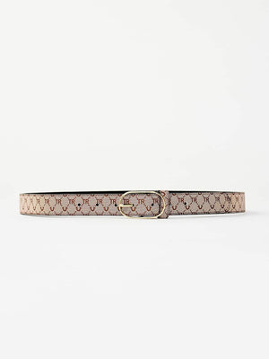 TRUE RELIGION BELT  HS AOP LIGHT BROWN