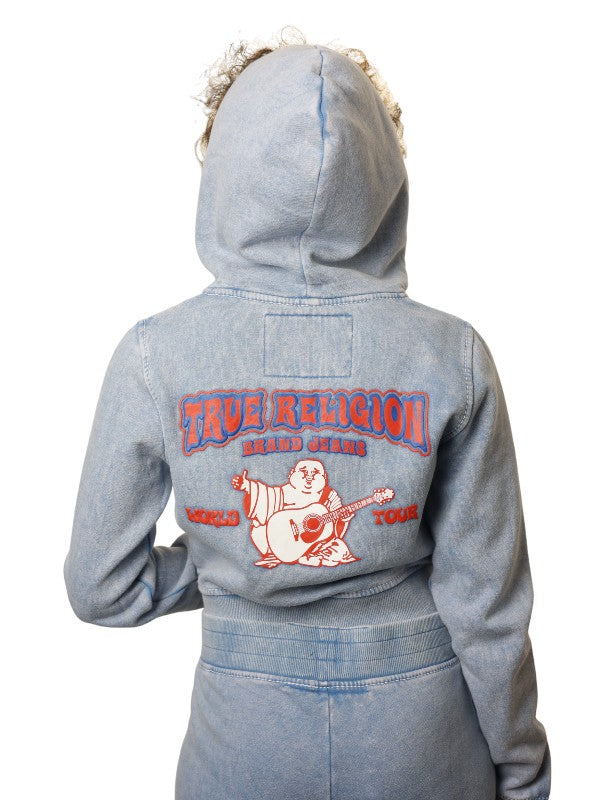 True Religion Big T Hoodie Shrunken Zip Up Pacific Coast