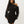 TRUE RELIGION DRESS BRANDED OFF SHOULDER JET BLACK