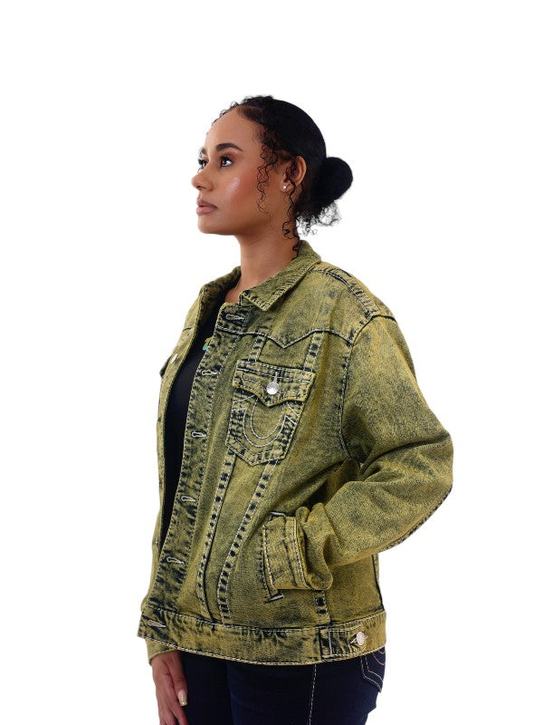 True Religion Jimmy Jacket Ladies  Oversized Overdye