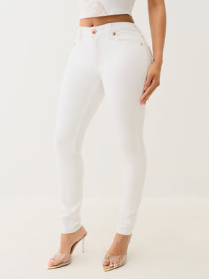 True Religion Jennie Mr Curvy Skinny Flap Optic White-True Religion