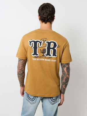 True Religion Crew TR Buddha Puff Tee Caramel-True Religion