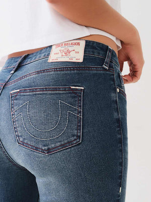 True Religion Ladies Jeans Jennie SN MR Crystal Skinny Dark Shivering Wash-True Religion