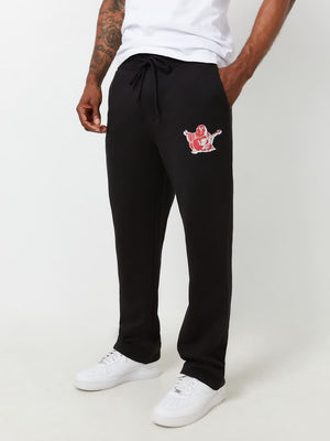 True Religion Jogger Radiant Buddha Straight Leg Jet Black-True Religion
