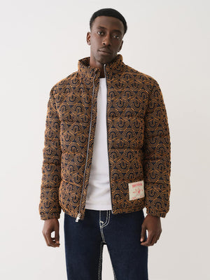 True Religion Jacket HS Embroidery Puffer Jacket 2S Body Rinse-True Religion