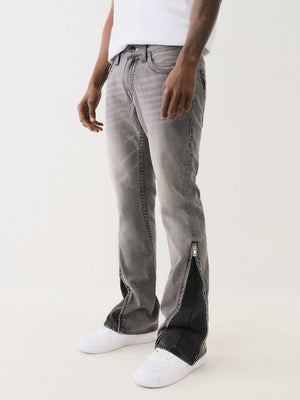 True Religion Jean SN Rocco FLP Convertible Flare Chalk Grey Wash-True Religion