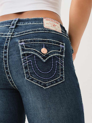 True Religion Jeans Ladies Billie MR Straight Flap Sup T Delilah-True Religion