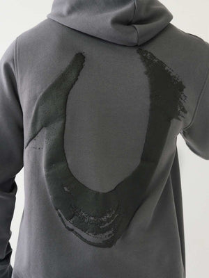 True Religion Sweater Painted HS Pullover Hoodie Iron Gate-True Religion