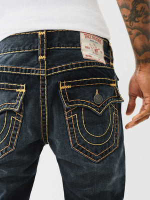 True Religion Rocco Super T Jeans Chanson Blue Black Wash-True Religion