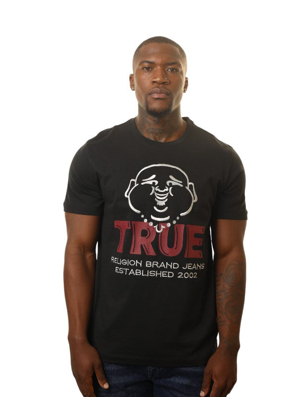 True Religion Ss True Buddha T-Shirt Face Black