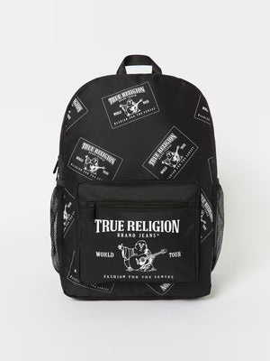 True Religion Big T Bag Backpack Black-True Religion