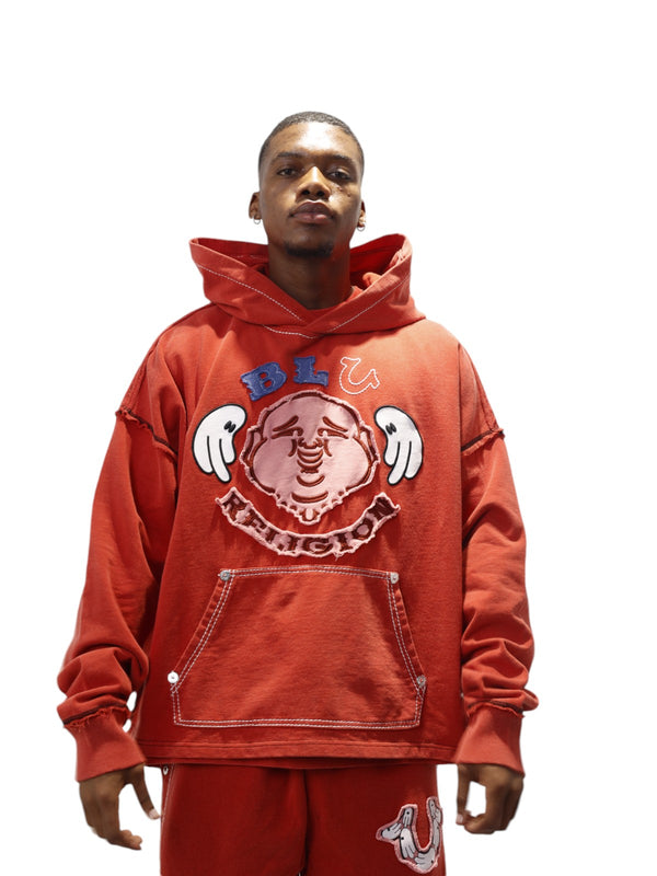 True Religion Blu X Tr Hoodie Washed Red