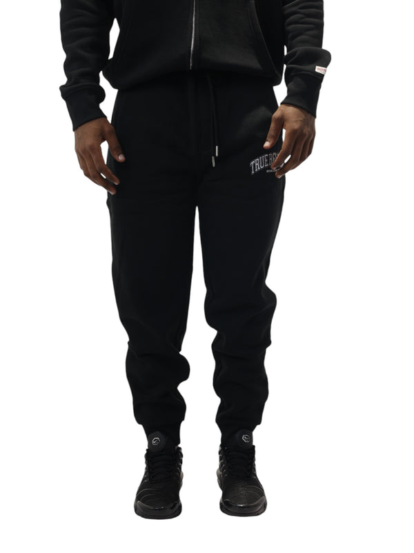 True Religion Collegiate Track Pants Embro Jet Black