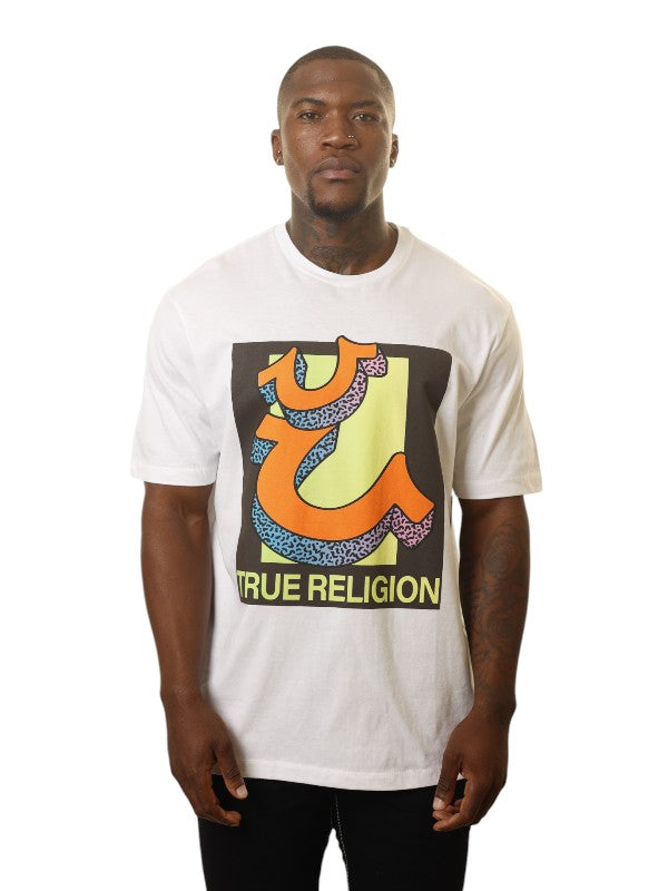 True Religion Relaxed T-Shirt Double Retro Optic White