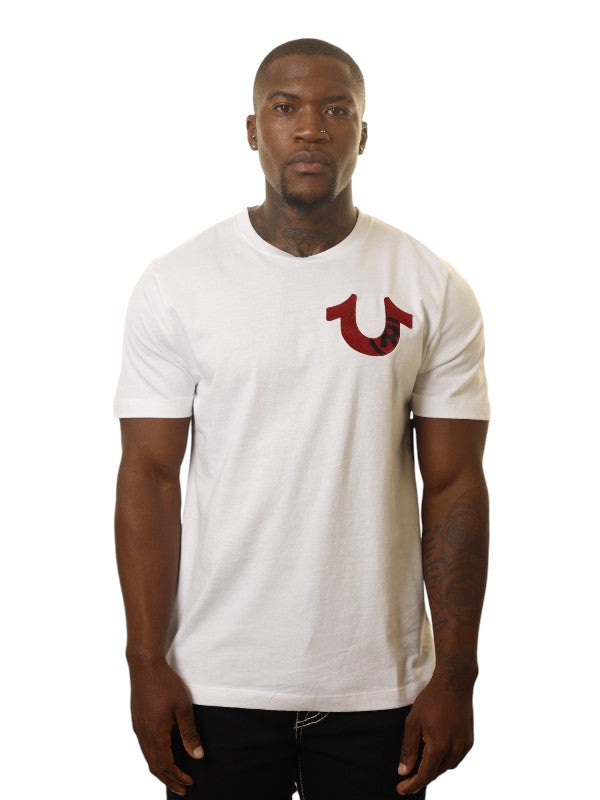 True Religion Ss Trademark T-Shirt Applique Optic White