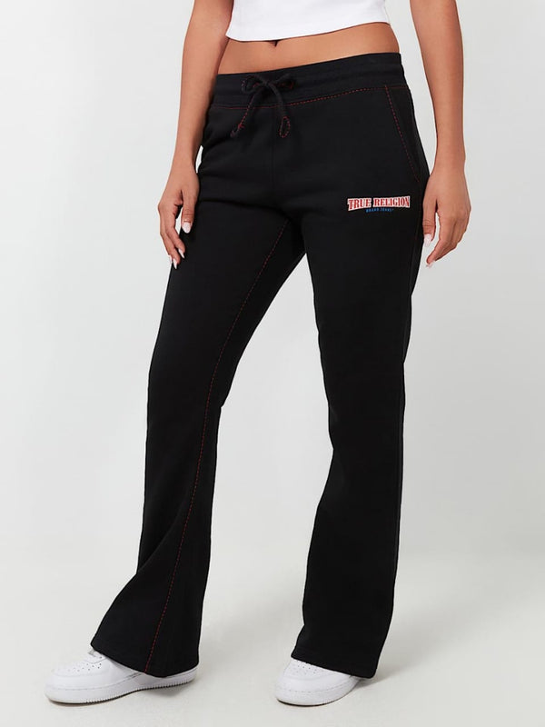 True Religion Big T Track Pants Anniversary Bootcut Black