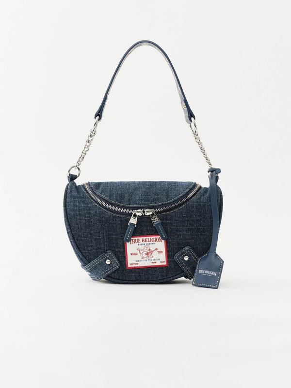 True Religion Chain Handle Bag Hobo Denim