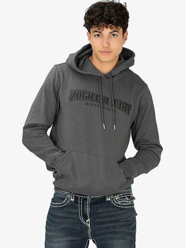 True Religion Hoodie Logo Dark Grey