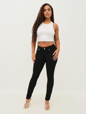 True Religion Jennie Jeans Mr Curvy Skinny Black Rinse-True Religion