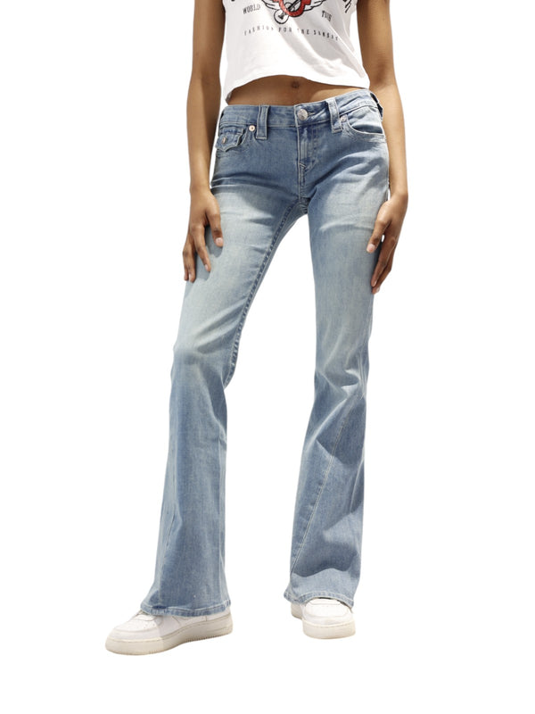 True Religion Becca Jeans Mid Rise Bootcut Flap Spot