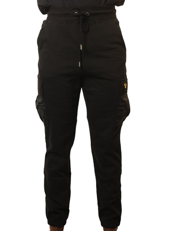 True Religion Track Pants Cargo Revolt Jet Black