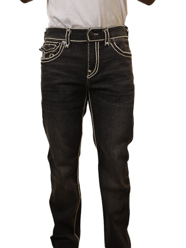 True Religion Rocco Jeans Flap Black Rinse