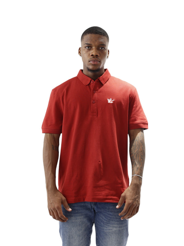 True Religion Relaxed Buddha Golfer Patch Red Dahlia