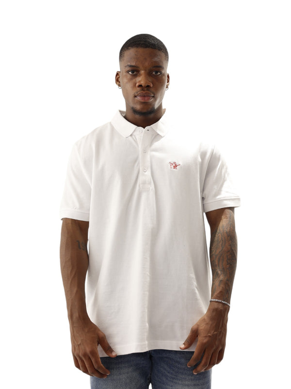 True Religion Relaxed Buddha Golfer Patch Optic White