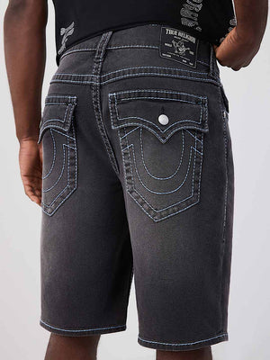 True Religion Shorts Bobby Flap Big T Sho Black Wash