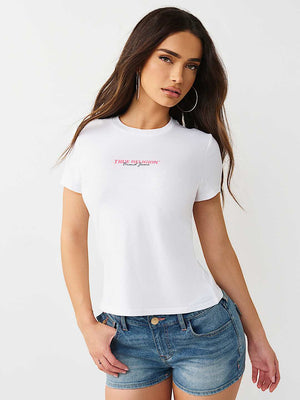 True Religion T-Shirt Wing Crew  White