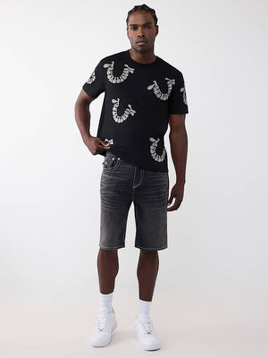 True Religion Shorts Bobby Flap Big T Sho Black Wash