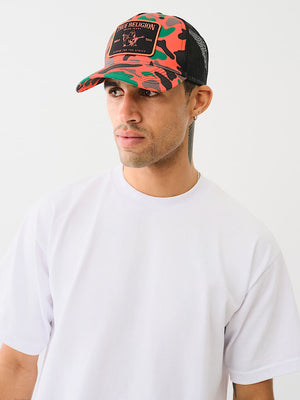 True Religion Headwear Dove Trucker Black