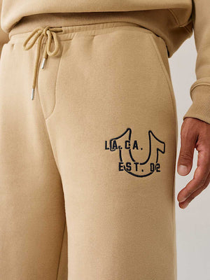 True Religion Long Sweatshorts Travertine