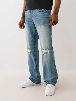 True Religion  Billy Sn No Flap 34In Desperado Medium Wash W/ Rips