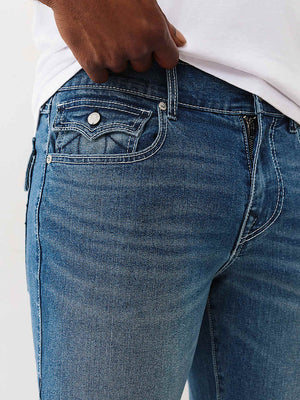 True Religion Denim Ricky Sn Flap Straight Medium Spiced Orchard Wash